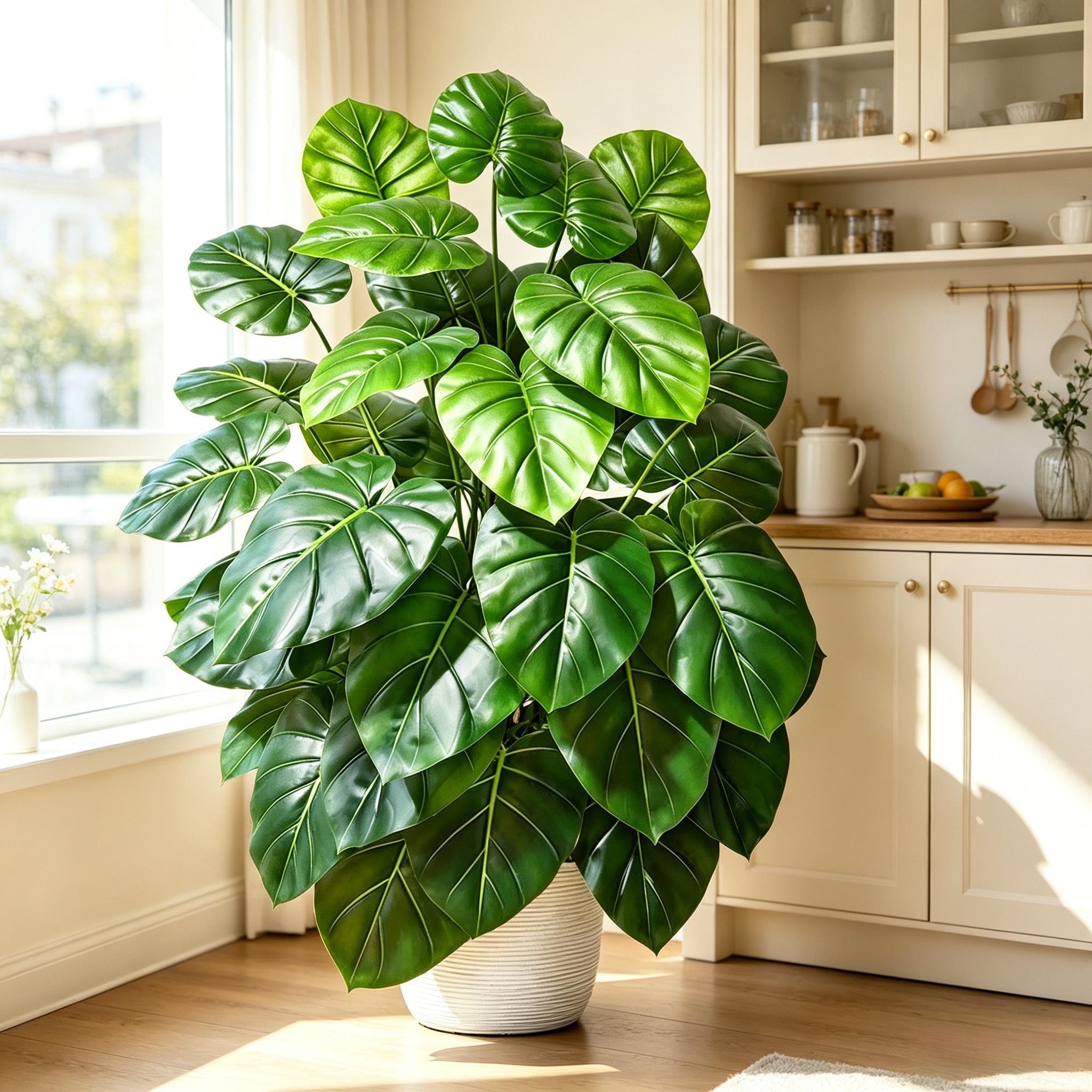 Monstera Adansonii - Palmera Artificial Realista de 60-105 cm,