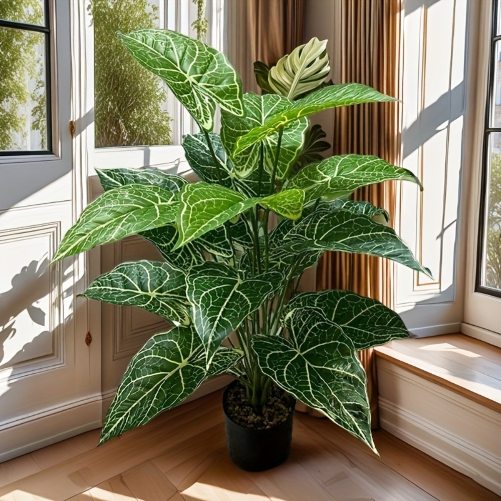 Monstera Adansonii - 1 unidad de 24 hojas artificiales