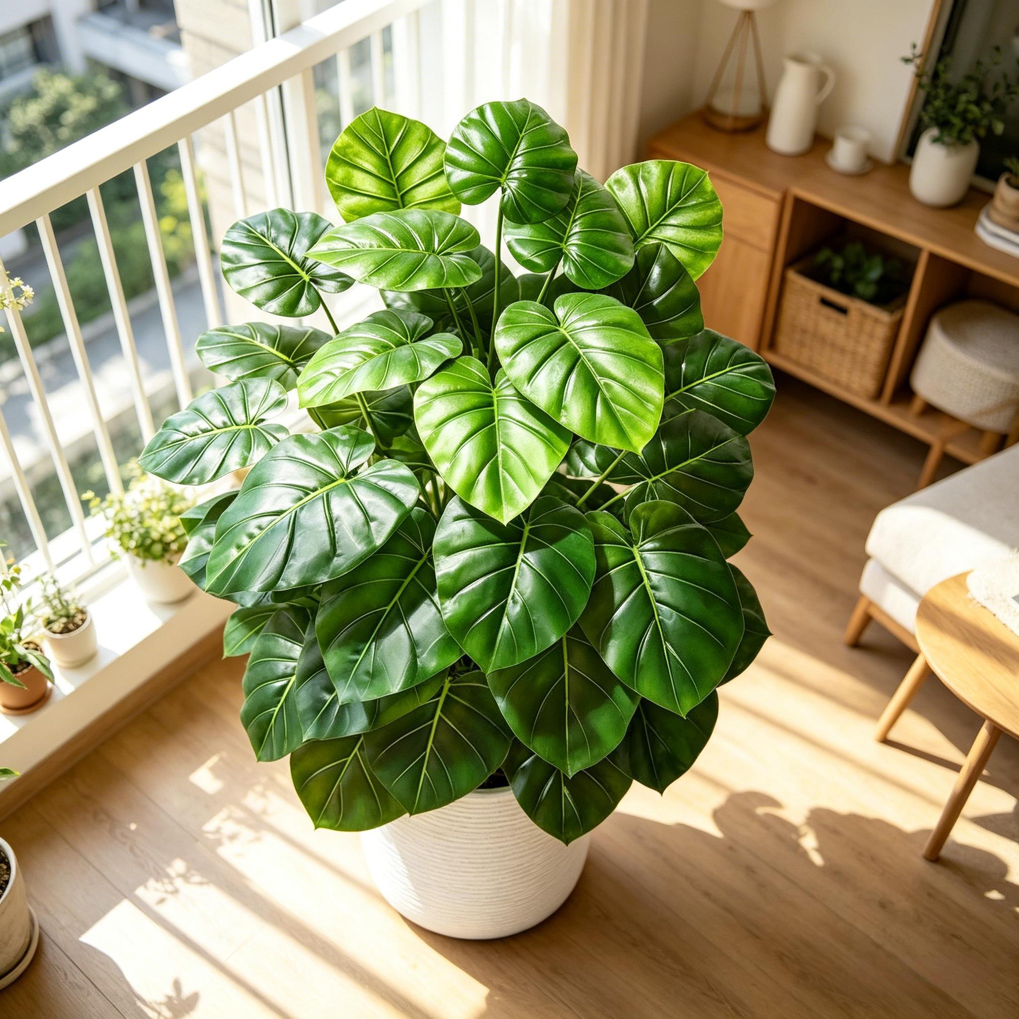 Palmera Artificial Realista de - Monstera Adansonii reseña y precio